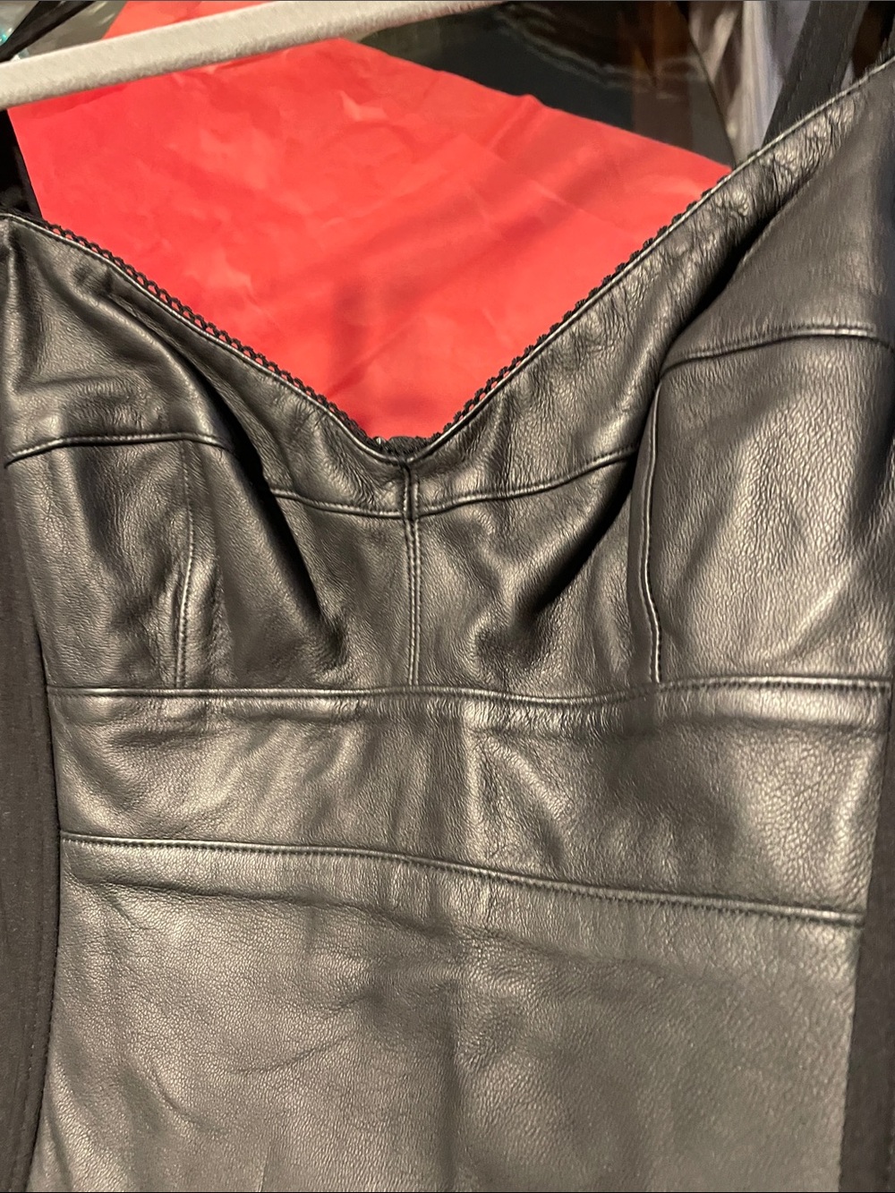 TICCI TONETTO Black Soft (real) Leather Bodycon Dress - Picture 2 of 10